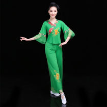 High-end power fanxi summer square dance yangko costume performance costume ethnic dance costume female adult new classical fan