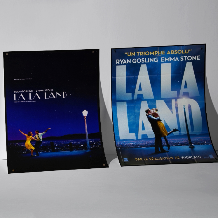 La La Land Classic Movie Poster Wall Art Wall Stickers Bedroom Dormitory Adhesive Self-Adhesive Painting Core Without Frame