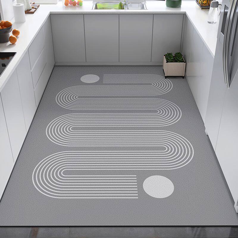 Sufa leather kitchen floor dirty new slippery and oil-proof wipeable no-wash waterproof pad-proof special carpet for home use