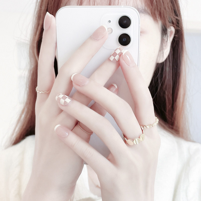 Wear Mejia finished products Advanced Jelly Glue Meme Nail Patch Nail Patch Nail Patches Medecal Patch Shortsection Wearwear Chia