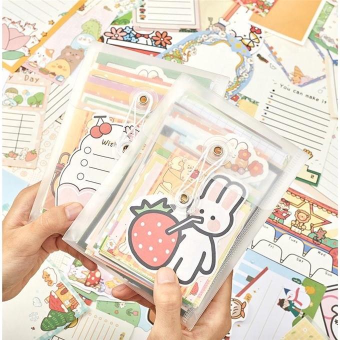 Sticky note paper packaging blind box cute Korean version of ins non-adhesive hand account collage base decoration hand account material