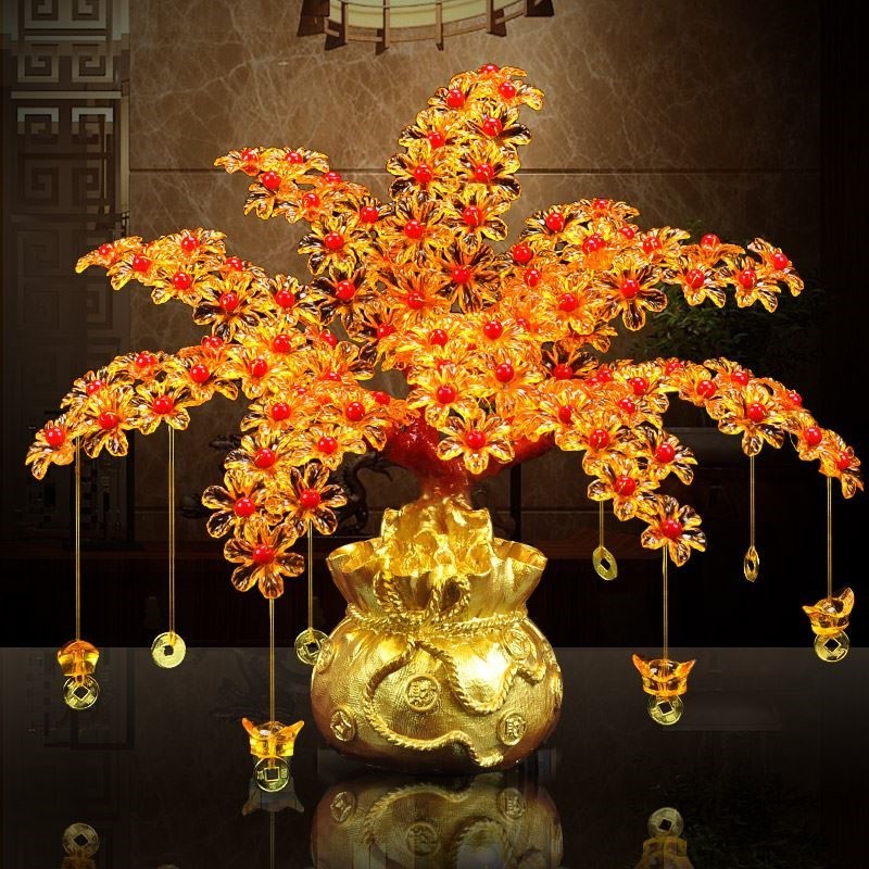 Craft gift decoration handmade material decoration decoration works diy beaded fortune tree material bag money tree