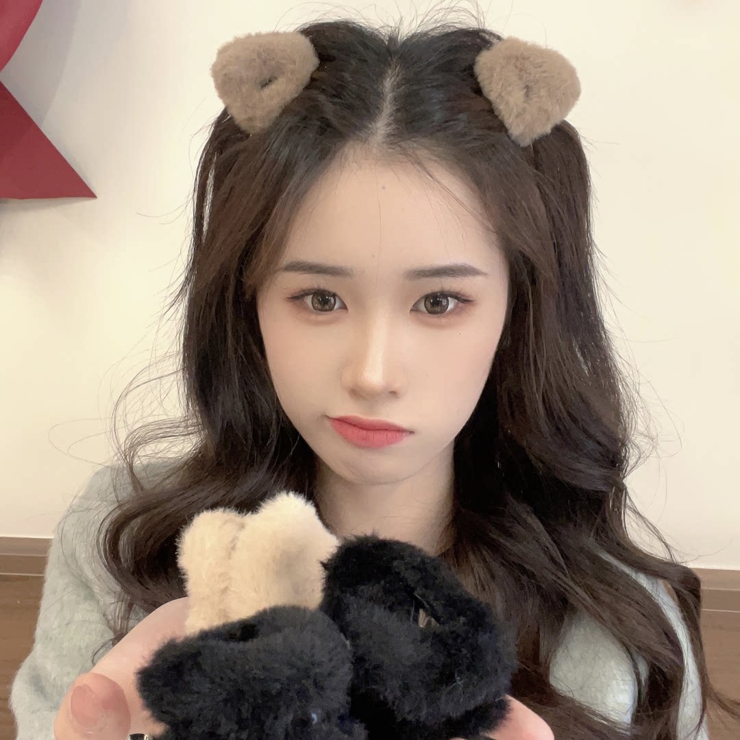 Plush Cat Ears Small Grab Clip Autumn Winter New Fluffy Head Accessories Divine Instrumental Woman Trumpet Side Broken Hair Clip Adorable Clip-Taobao