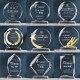 Creative Production of Outstanding Employee Glass Competition Award Trophies, High-End Commemorative Items, Anniversary Awards