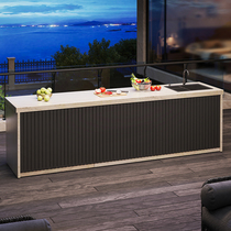 Outdoor villa balcony console marble washbasin yard washbasin waterproof and sunscreen can be customized