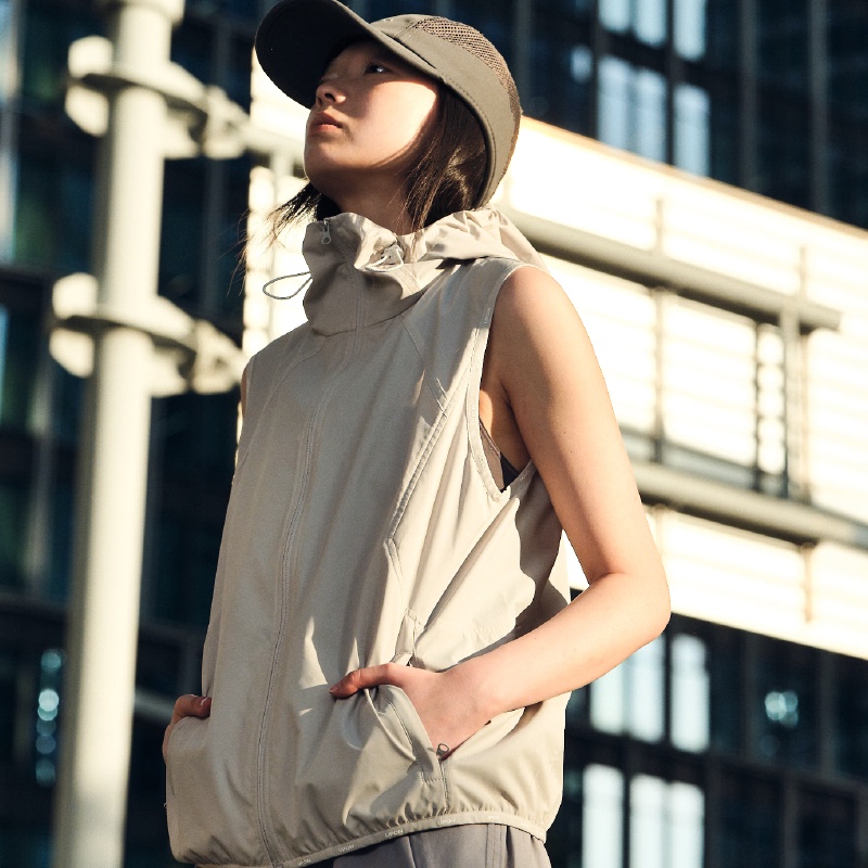 [Windproof and Waterproof] Uponpro Spring and Summer New Style Vest Women's Top Vest Thin Sports Vest