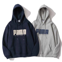 Classic Tide Sweater Mens Solid Color Top Couple Plus Velvet Thick Cotton Hooded Sports Casual Loose Jacket