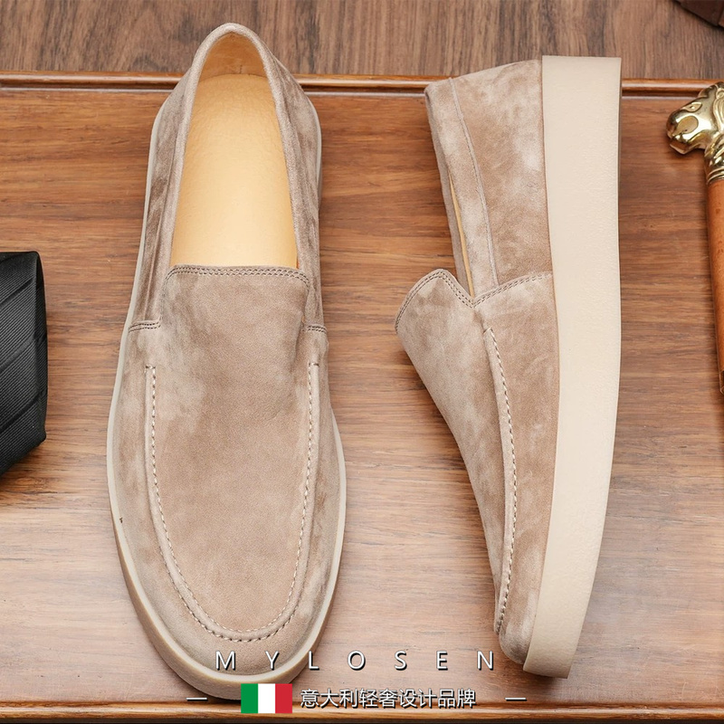Mai Luosen Old Money Style Men's Shoes, Suede Loafers, Men's Casual Slip-On Shoes, Men's Soft-Soled Lazy Shoes Mai Luosen Old Money Style Men's Shoes, Suede Loafers, Men's Casual Slip-On Shoes, Men's Soft-Soled Lazy Shoes