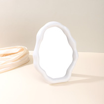 Japan Mujl plastic special-shaped cloud makeup mirror creative bedroom desktop vanity mirror oval wall hanging decoration