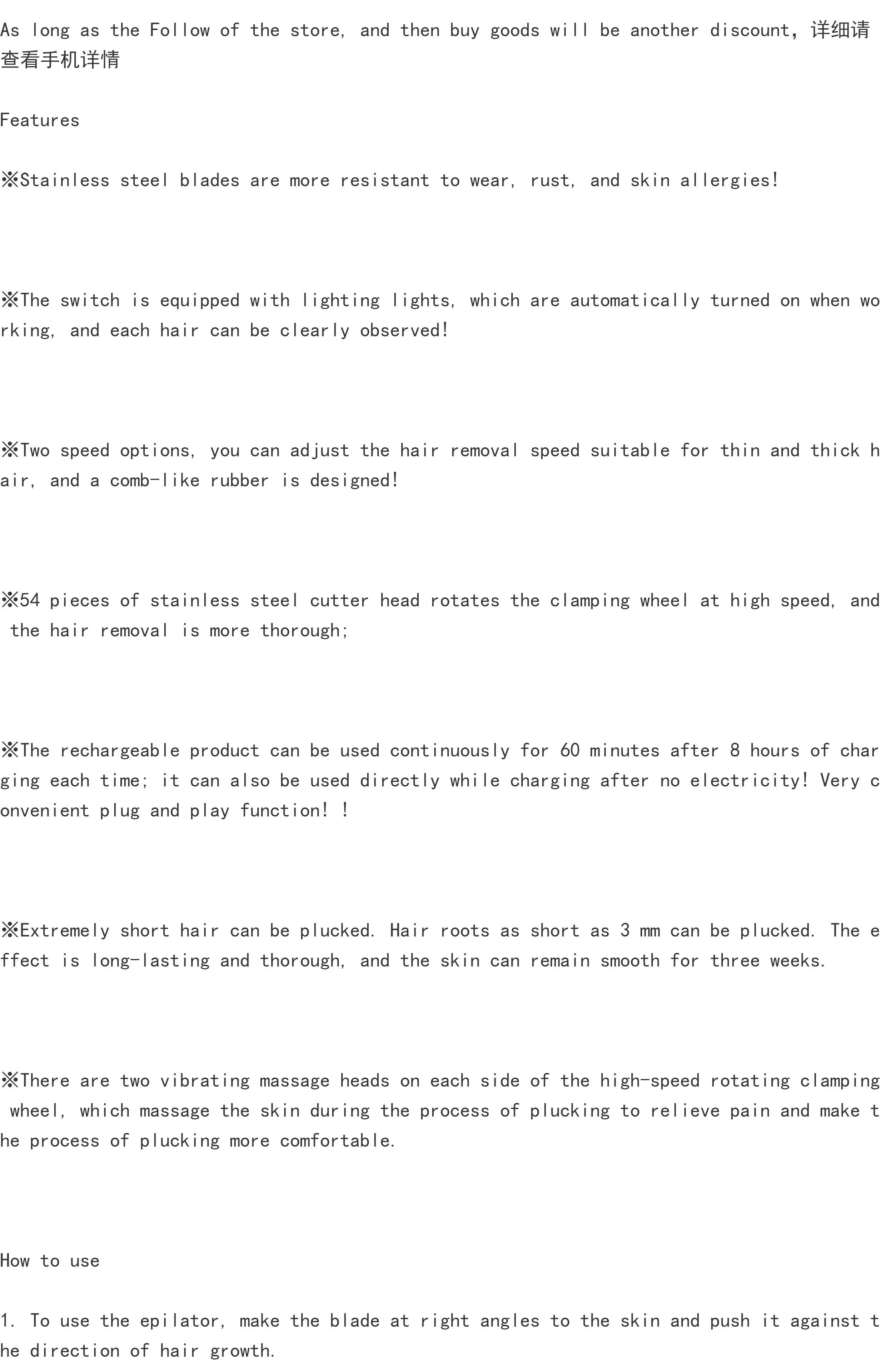 Electric Epilator for Women USB Cordless 2-in-1 Shaver - Product image 6