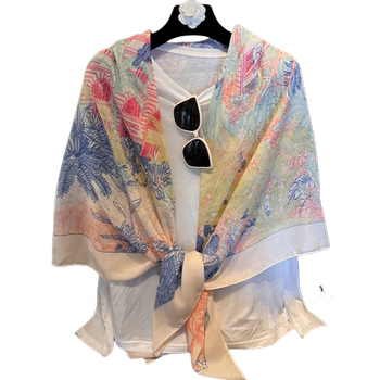 Cotton and linen large square scarf silk scarf air conditioning shawl versatile women summer