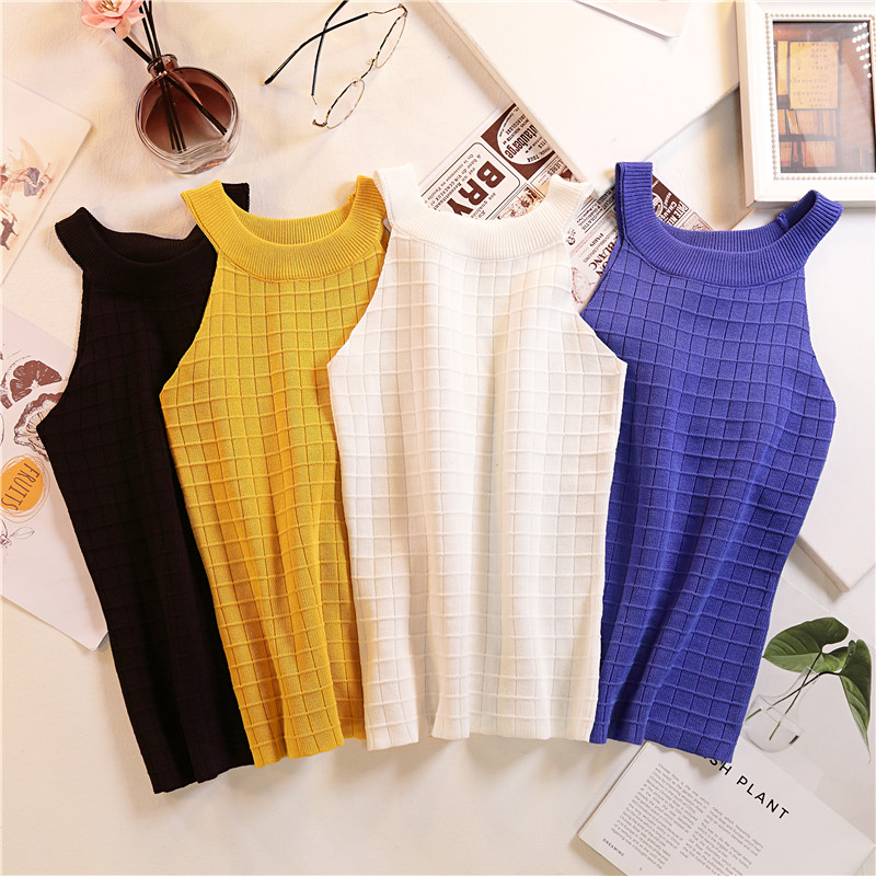 HeliAR 2020 Summer Crop Tops Female Knitted Camis Street Sol