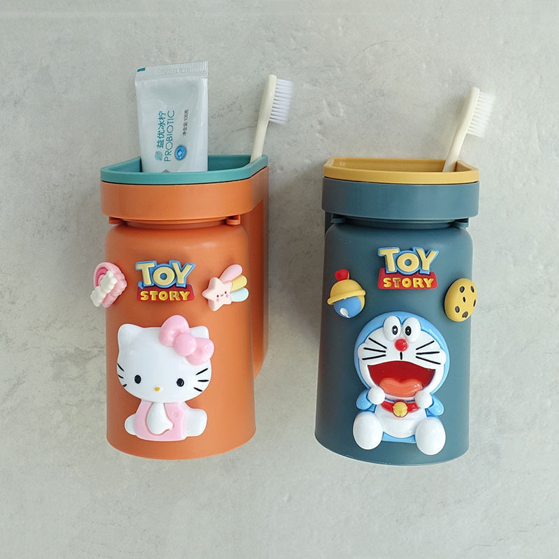 V2WS children's mouthwash cup wall-mounted washing cup suit toothbrush rack male girl's baby tooth cup tooth-Taobao