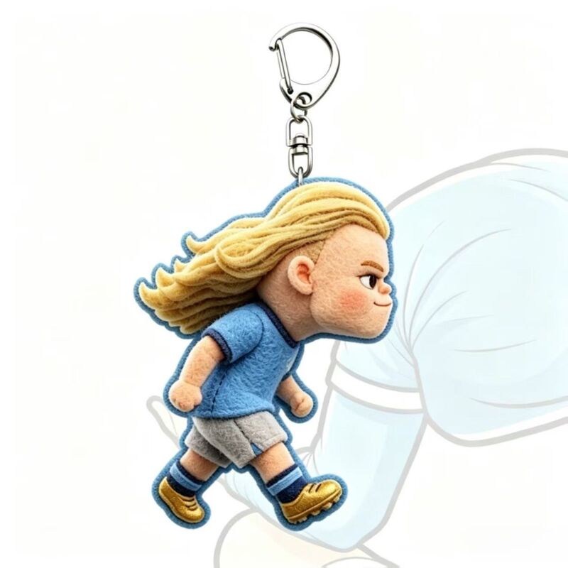 Haaland Doll Pendant Haaland Football Merchandise Acrylic Cute Cartoon Keychain Bag Charm Gift