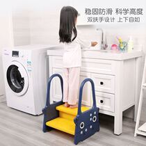 Child Wash Bench Trampled Stool Baby Wash Hands Bench Order Non-slip Foot Toilet Ladder Children Step Style Armrest Pad Feet