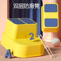 Child padded footstool Car wash stool Two steps stool small bench Stool Wash steps Child stool Non-slip Footrest Bench stool