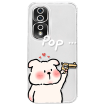 Cartoon Lovers Puppies Apply Glory 80 Phone Shell Huawei Transparent 70 60 50pro New Silicone honor30 Through Black Advanced Adjective 20 Fun PRO Full Package 50se
