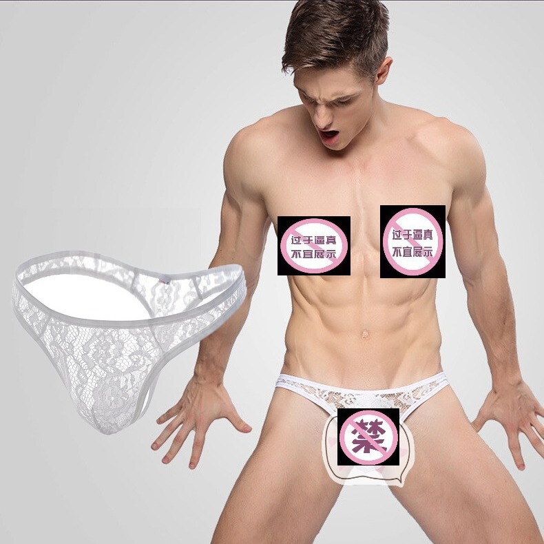 Men's Transparent Underwear, Fully See-Through, Ultra-Thin Briefs, Summer Full Mesh, Sexy, Alluring, Charming, Transparent, Nude-Feeling, Breathable