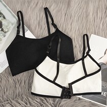 High school girls Korean version of the sling wrapped chest no steel ring thin bra tube top developmental students junior high school girls underwear
