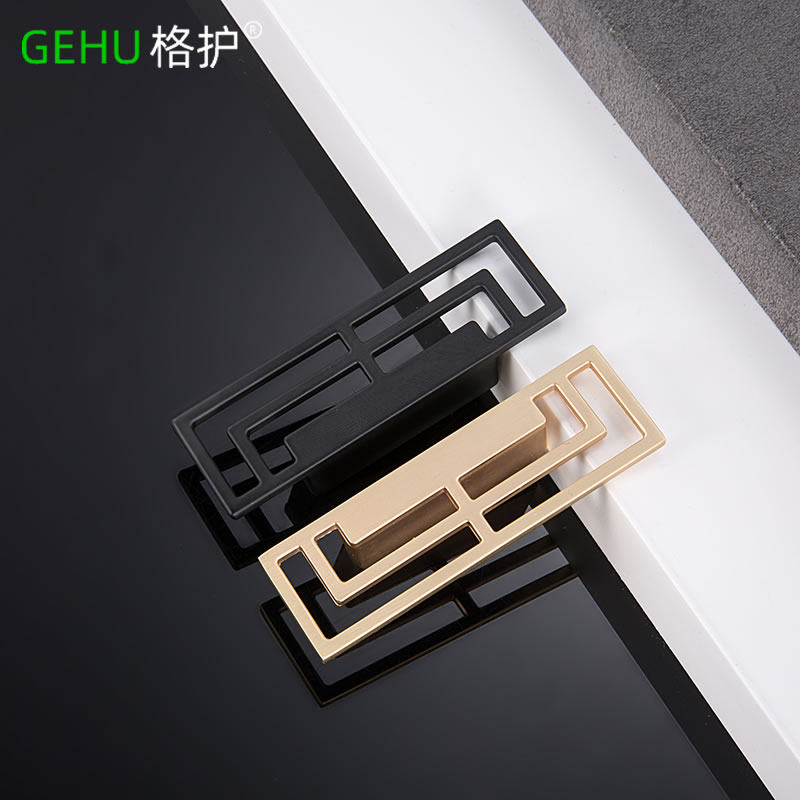 Antique handle style gold drawer wardrobe cabinet cabinet door handle European black classical paperback overall cabinet handle