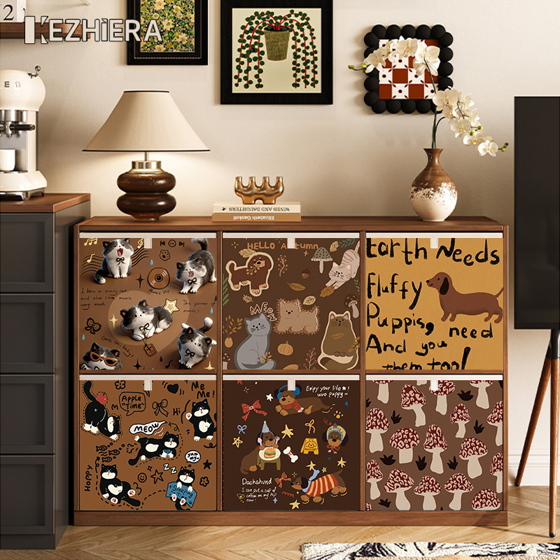 Maillard Leather Cute Storage Box Clothes Storage Fabric Kalek Grid Cabinet Multifunctional Folding Storage Basket