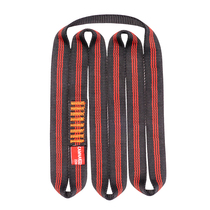 High-strength wear-resistant mountaineering flat belt high load-bearing quick-hook connection protective belt braided belt safety belt outdoor rock climbing equipment