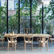 New Chinese Living Room Building Tea Table Office Zen Kung Fu Tea Several Tables Log Panel Tea Table Combination