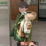 Пуховик для мальчиков, детская куртка, коллекция 2023, в западном стиле, в корейском стиле