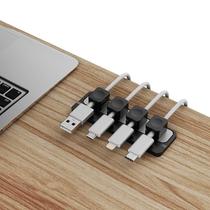 Data cable storage magnetic office desk cable organizer mouse cable solid line traceless self-adhesive cable winder