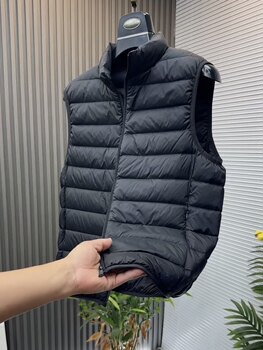Men's new autumn and winter stand collar zipper down vest