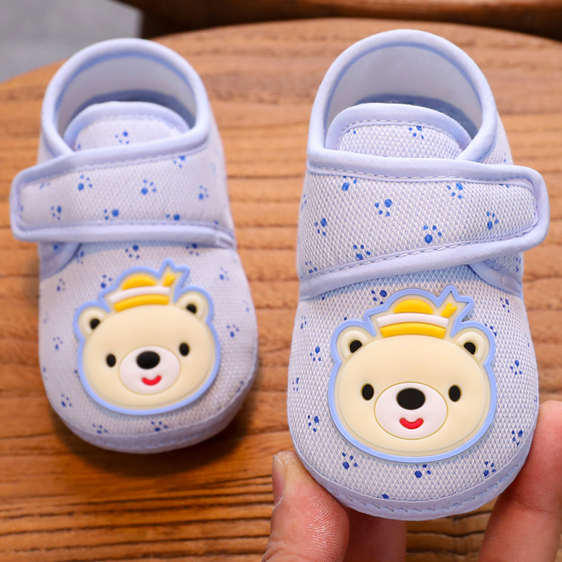 Newborn Soft-Soled Infant Walking Shoes, Soft-Soled Non-Slip Shoes for 3-15 Months Old Male and Female Babies, Spring and Autumn Style Single Shoes
