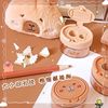 Children's Pencil Sharpener Kapibara Rotating Pencil Sharpener Manual Rotating Pencil Sharpener Cartoon Manual with Lid Double Hole