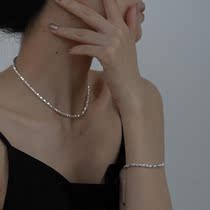 Romance Breaking Silver Subnecklace Woman 925 Silver Plated Lock Bone Chain Small Crowddesign Feel Light Lavish 100 Hitch Summer Neck Chain