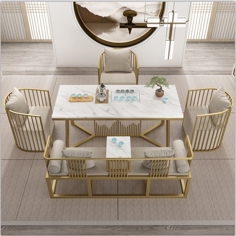 Rock board in talks table and chairs tea table suit Gongfu tea table tea table Set of tea table Set of simple and present office tea table