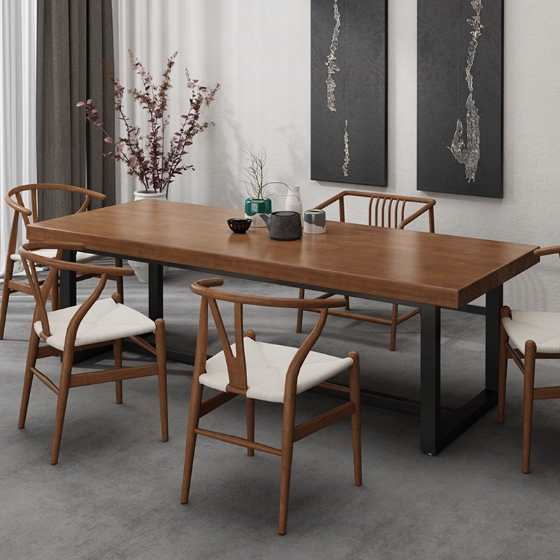 High-end high-end customized tea table chair group closed with small solid wood tea table minimalist modern Zen tea table office