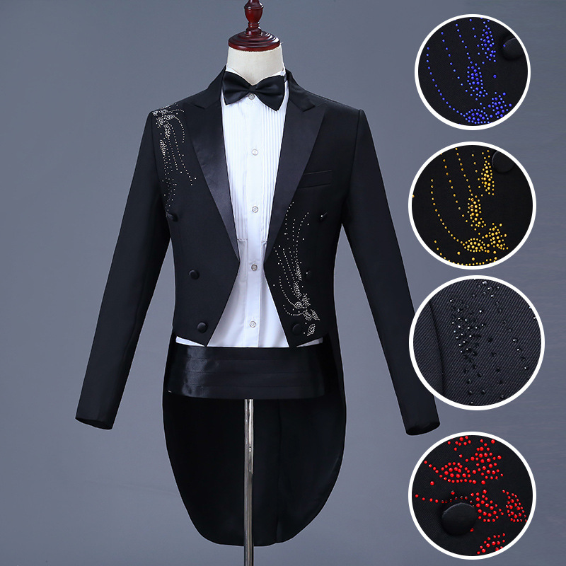 New Spring Men's Formal Tuxedo Suit Piano Performance Attire Men's Choir Conductor Performance Dress New Spring Men's Formal Tuxedo Suit Piano Performance Attire Men's Choir Conductor Performance Dress