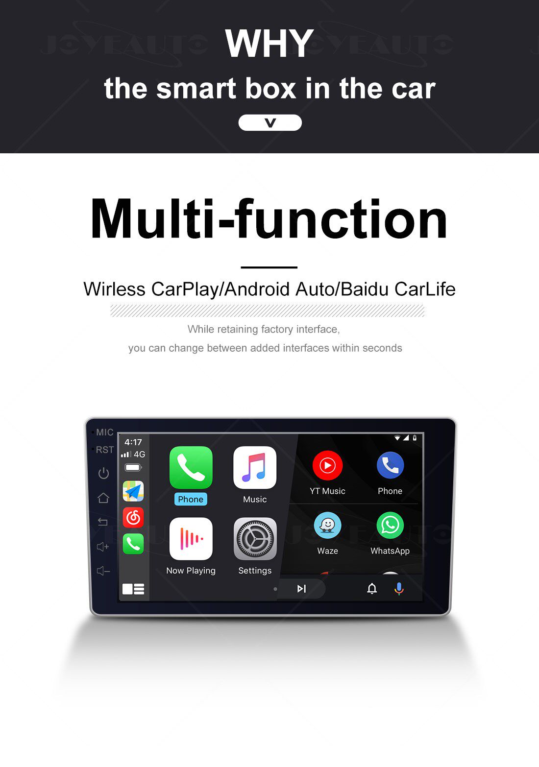 Игрушка joyeauto wireless carplay android auto apple carplay usb don OTHER