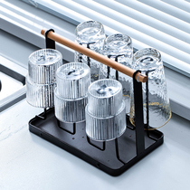 Japanese drain cup rack storage rack upside down rack tea cup glass tray cup rack home living room