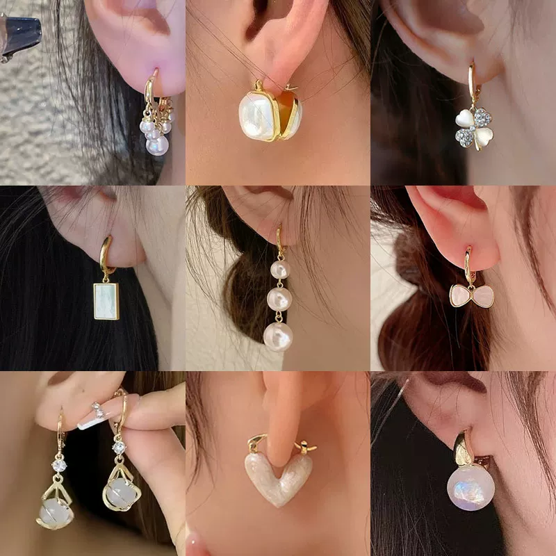 Серьги из жемчуга, стиль лёгкой роскоши, качественный стиль, трилистник