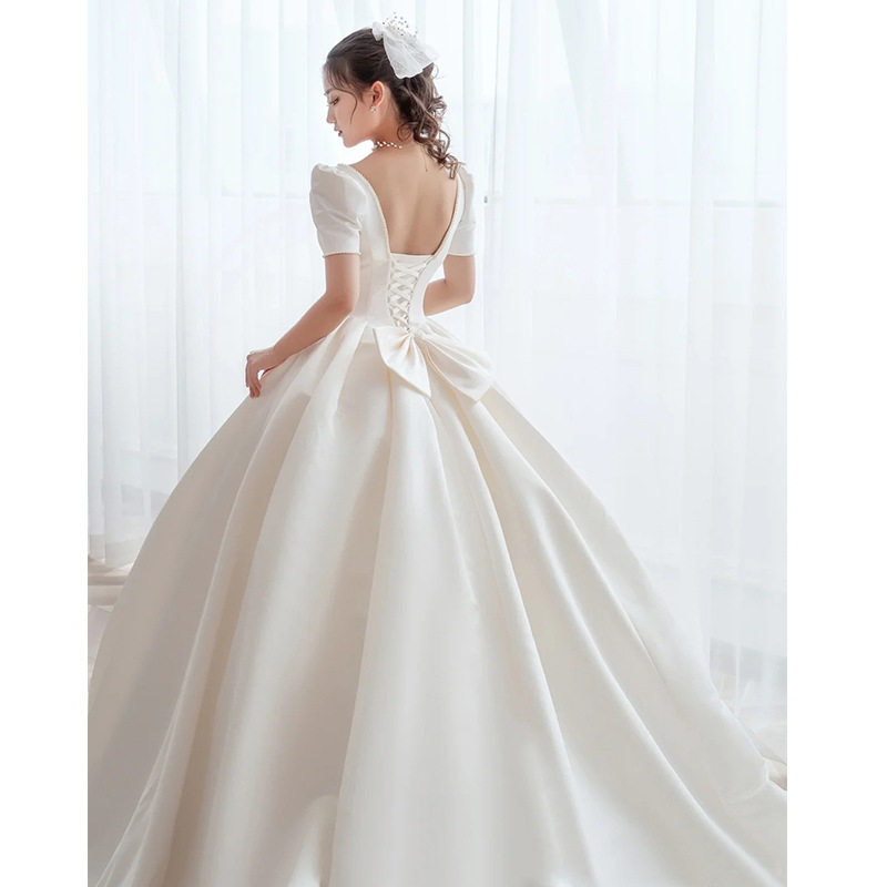 Wedding dress, open shoulders
