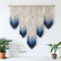 Xiaofeng) Nordic disturbance Simia Dyeing Tapestry Carpet Handwoven Bedroom Bedside Wall Home Decoration Goods