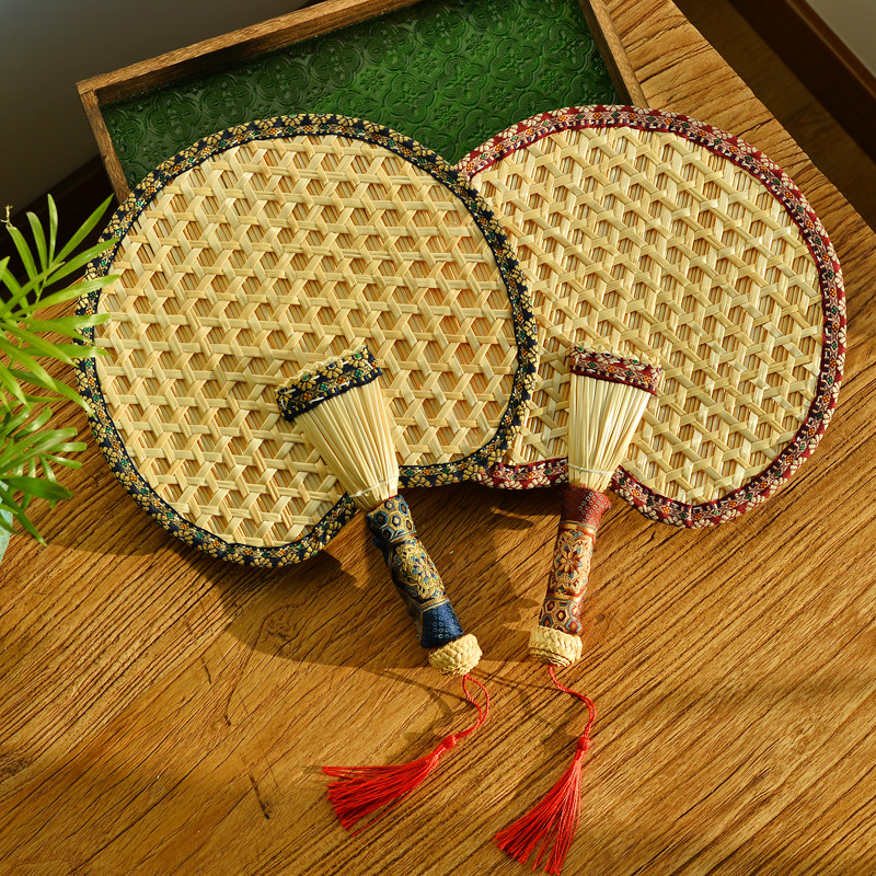 Wrapped wheat straw fan old-fashioned fan children baby children summer fan hand-woven hand fan old man retro
