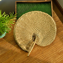 Zen Intentions Tea Room Busfan Hand-cranking Fan Palm Leaf Pure Hand Woven Retro Send the Elderly Gift baby to catch mosquitoes