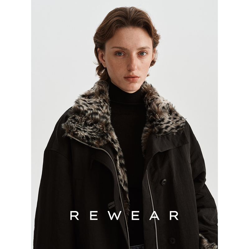 [Same Style as Deng Jiaxin] Rewear/Custom-Woven High-Density Fur-Lined Bomber Jacket Short Coat 11127