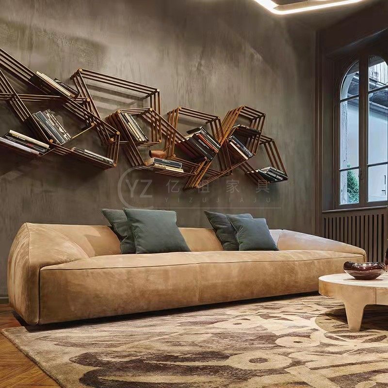 Italian light luxury villa club living room technology cloth lazy sofa Nordic postmodern designer model room furniture