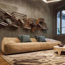Italian Light Luxury Villa Living Room Science and Technology Cloth Slowly Sofa Nordic Post-Modern Designer Room Furniture
