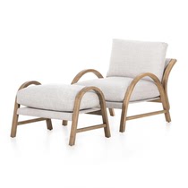 New Chinese Creative Solid Wood Living Room Balcony Sloth People Sofa Chair Folk Juku Cloth Art Casual Single Chair Sales Floor of the reception chair