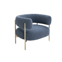 Nordic minimal small-family living room apartment metal fabric sofa chair designer sample room restaurant single chair