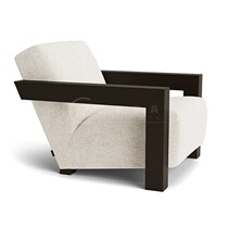 Modern simple atmosphere small apartment living room solid wood sofa chair fabric lazy leisure chair designer single chair