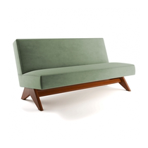 Nordic minimal armrestless solid wood casual sofa chair Yun Wind House House Hotel Piff Club